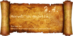 Horváth Aniella névjegykártya